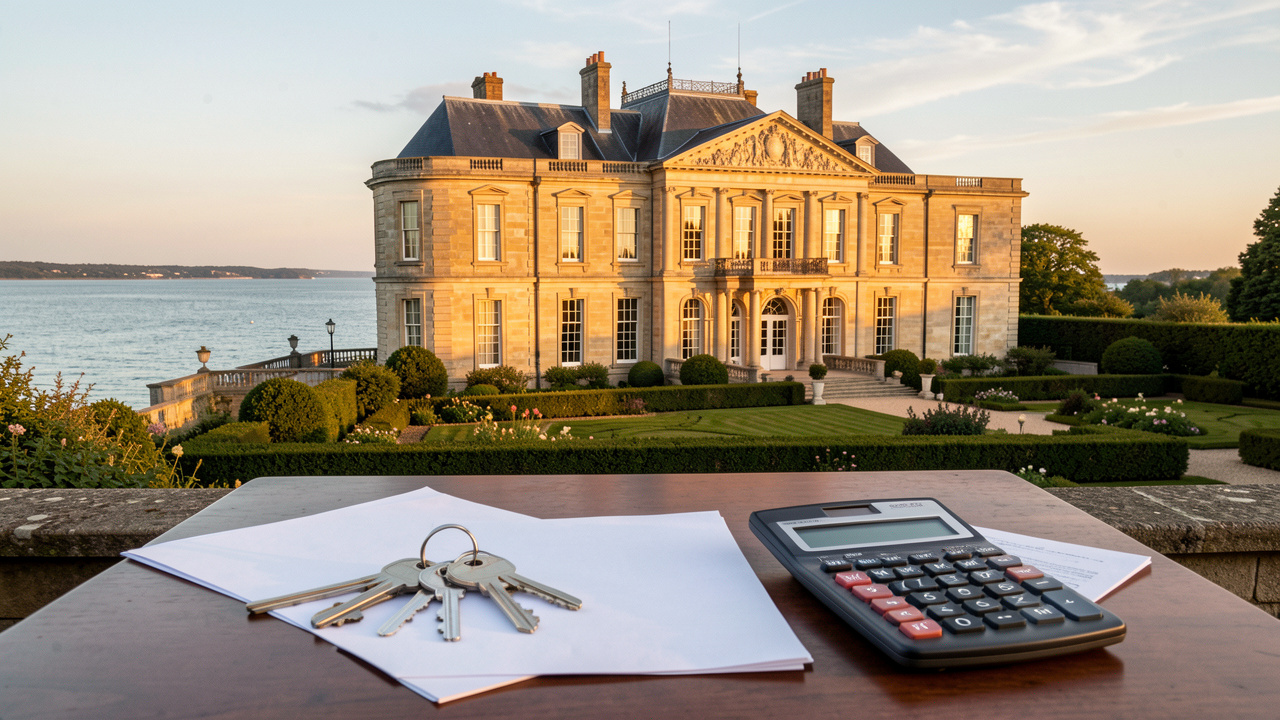 Hôtel particulier élégant face à la baie de Somme, associé à la préparation d’un projet immobilier d’achat, de location et de revente.